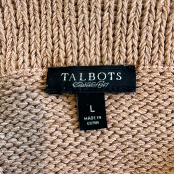 Talbot’s Tan Short Sleeve Sweater - Picture 7 of 8
